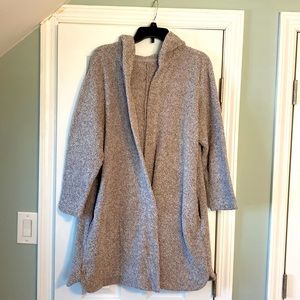 HOODED CHENILLE LOUNGER-Super Soft Long Sleeve in Taupe Size M/L
